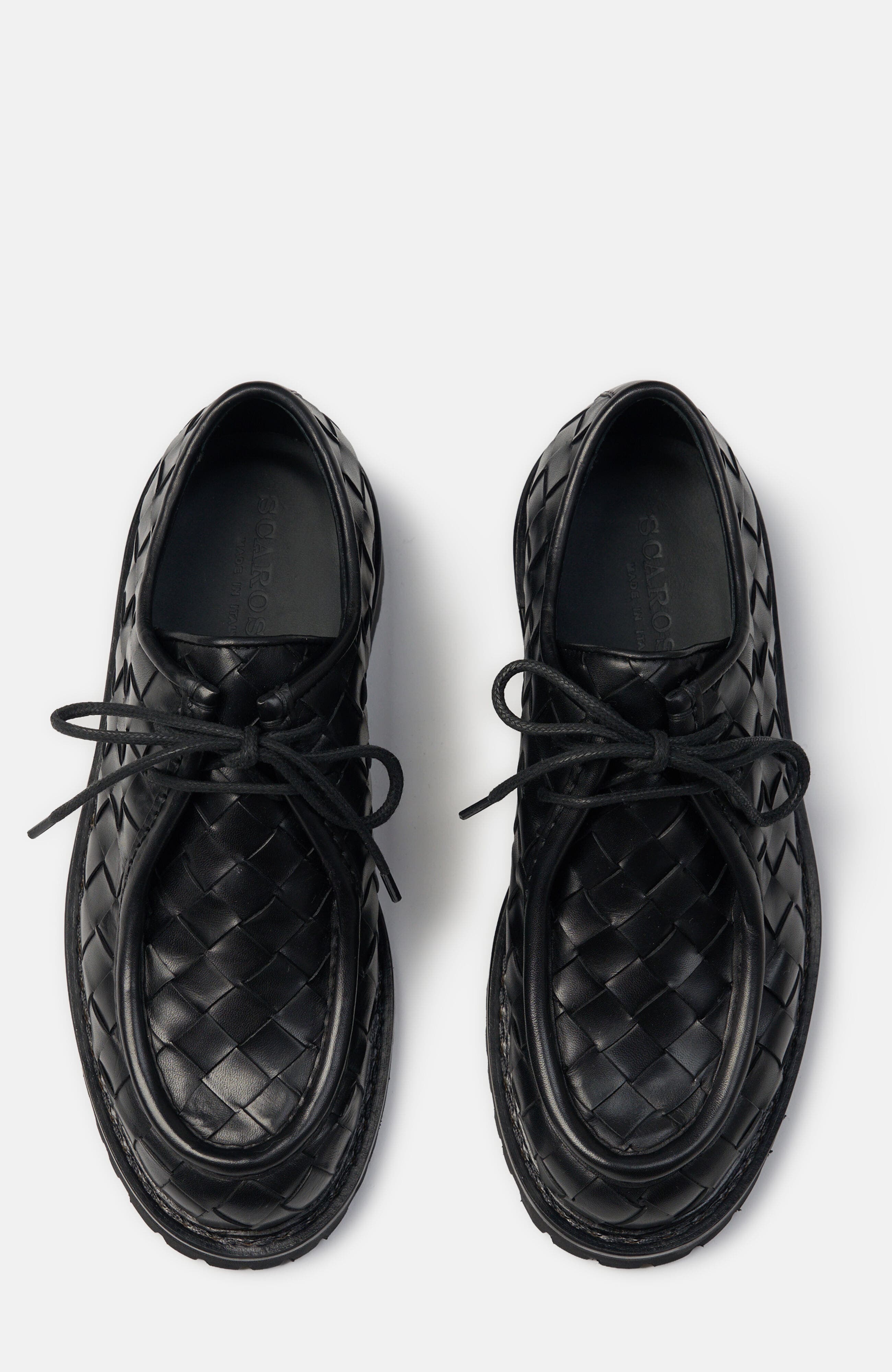 Damiana Derbies, Alternate, color, Black Woven - Calf