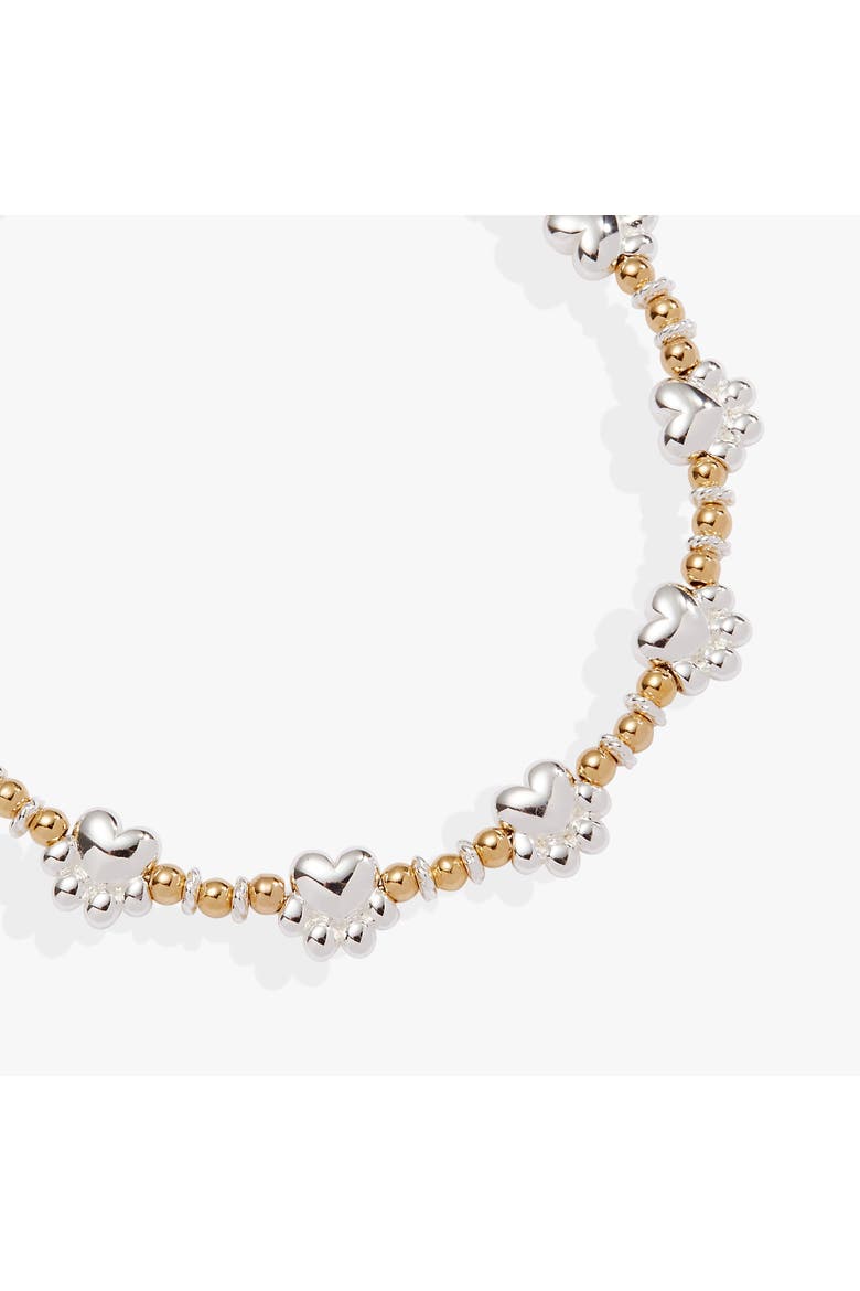 Paw Print Beaded Dog Bangle, Alternate, color, Gold