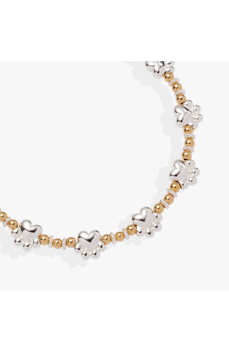 Alex and Ani Paw Print Beaded Dog Bangle, Alternate, color, Gold