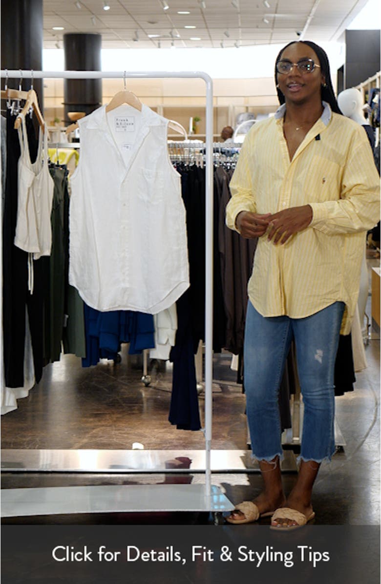 Finley Sleeveless Linen Button-Up Shirt, sales video thumbnail