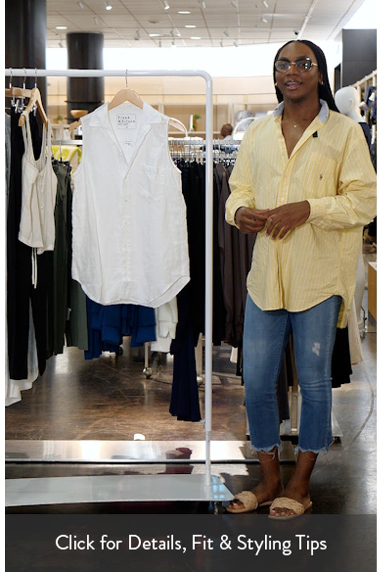Finley Sleeveless Linen Button-Up Shirt video
