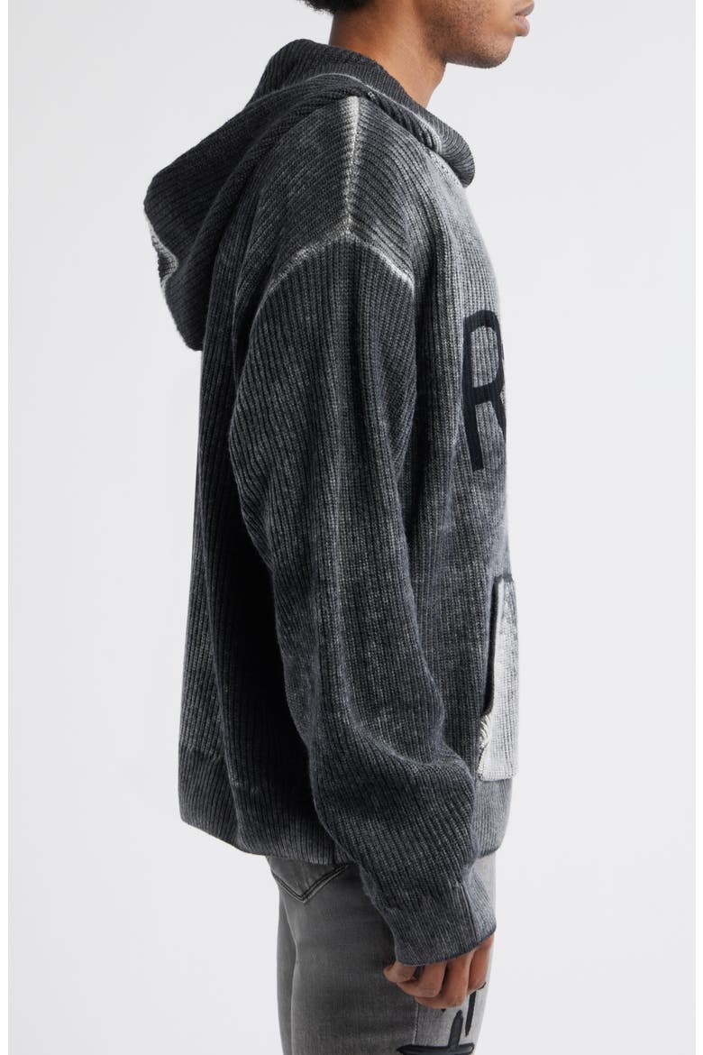 Jasper Washed Relaxed Fit Hoodie, Alternate, color, BLACK GLITCH