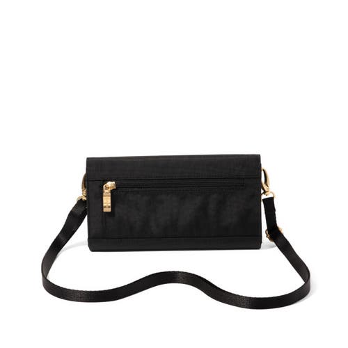 Baggallini Coastal Flip Lock Rfid Phone Wallet Crossbody Bag In Black