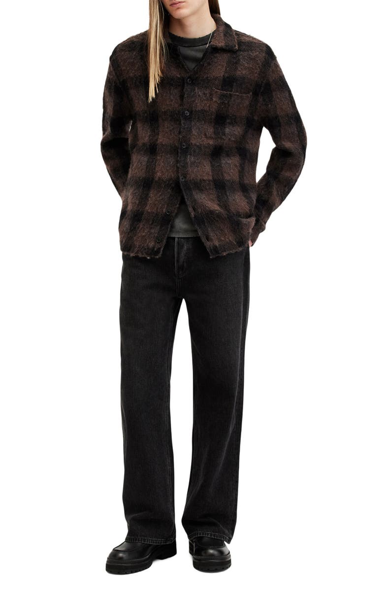 AllSaints Ash Plaid Shirt Jacket, Alternate, color,