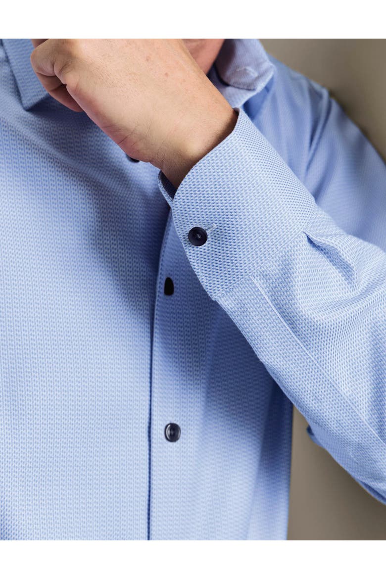 Non-Iron Stretch Texture Slim Fit Shirt, Alternate, color, Mid Blue