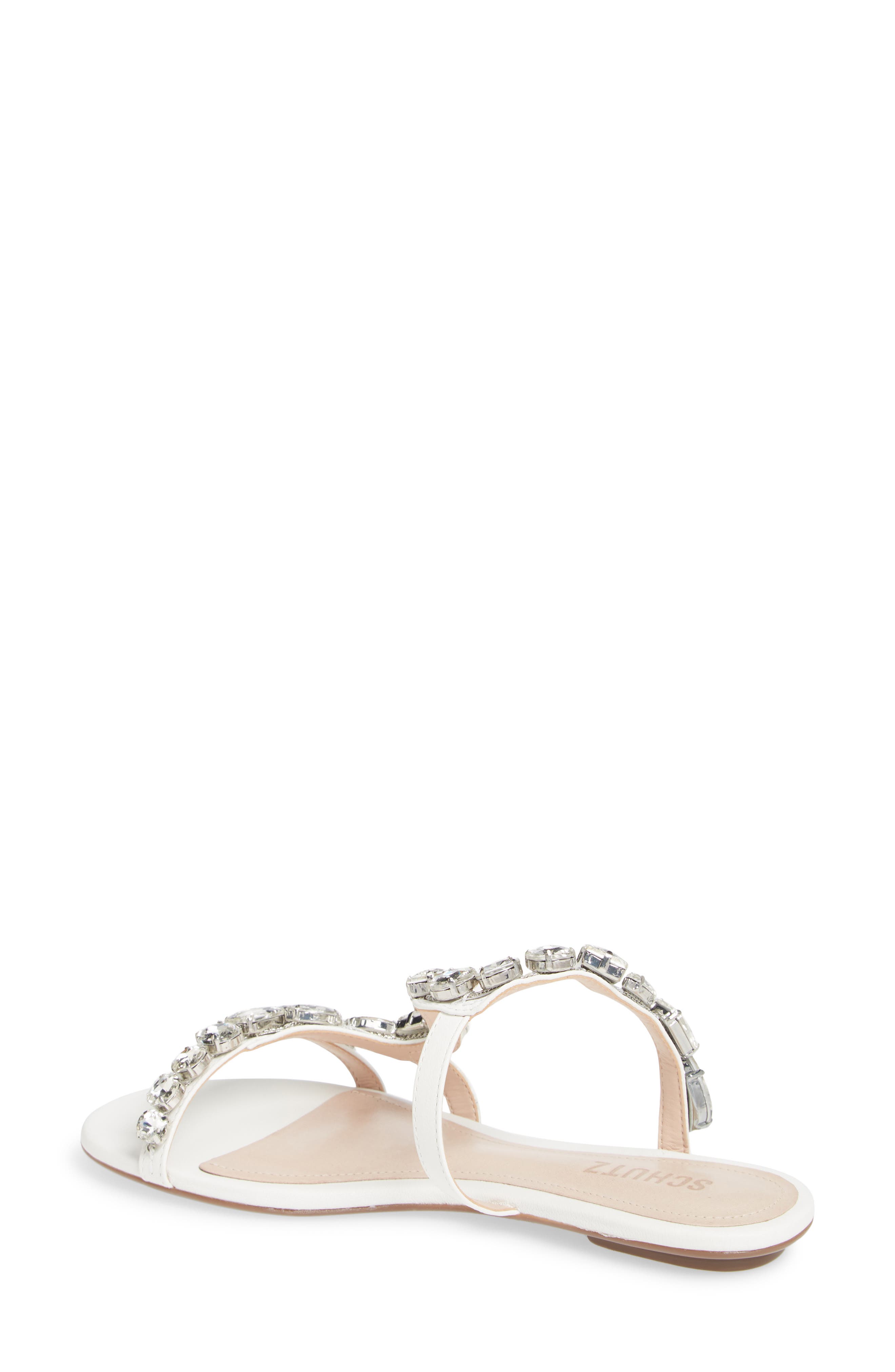 Potira Slide Sandal, Alternate, color, WHITE LEATHER