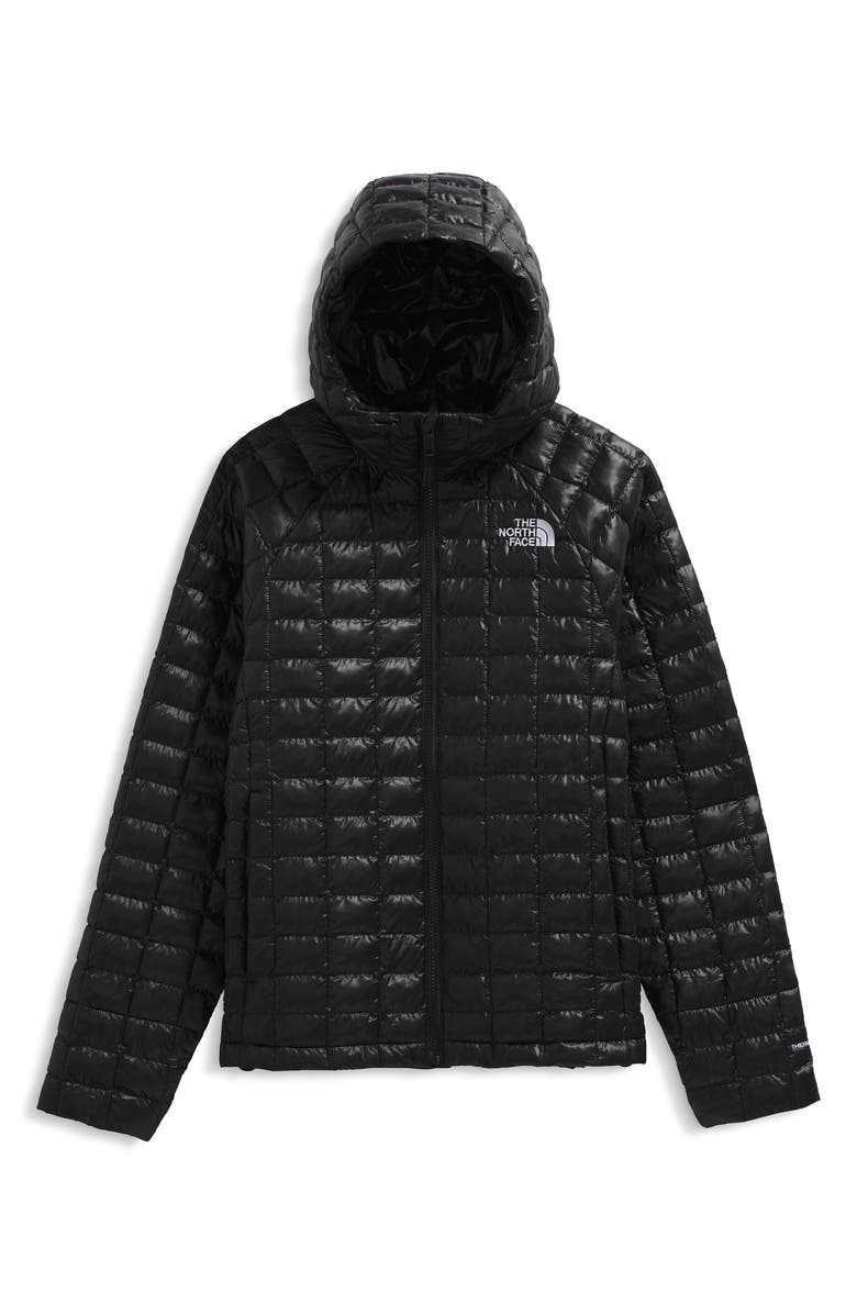 The North Face Thermoball Quilted Hooded Jacket, Alternate, color, Black