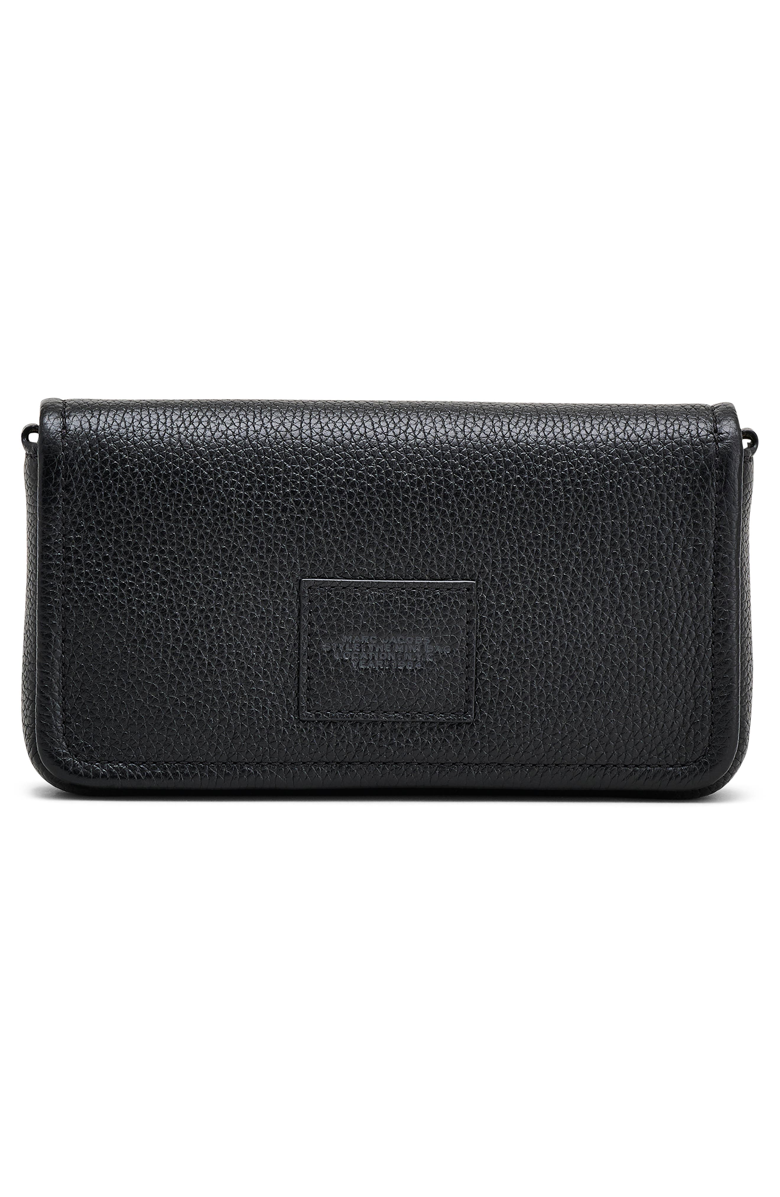 Marc Jacobs The Mini Leather Crossbody Bag, Alternate, color, Black