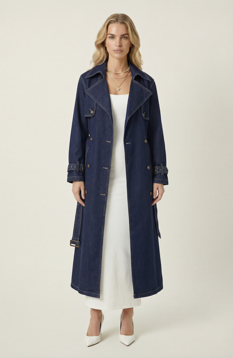 Denim Trench Coat