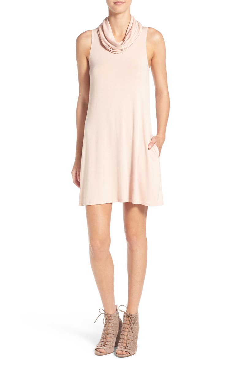Socialite Cowl Neck Shift Dress, Alternate, color,