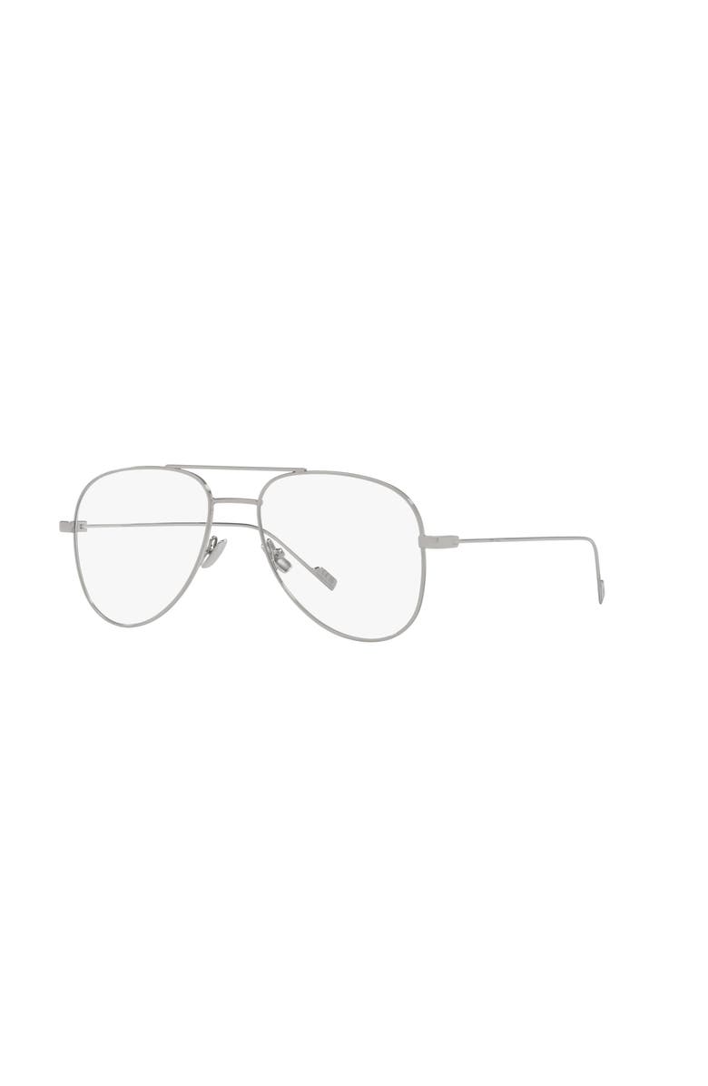 Saint Laurent 55mm Pilot optical glasses, Main, color, Silver
