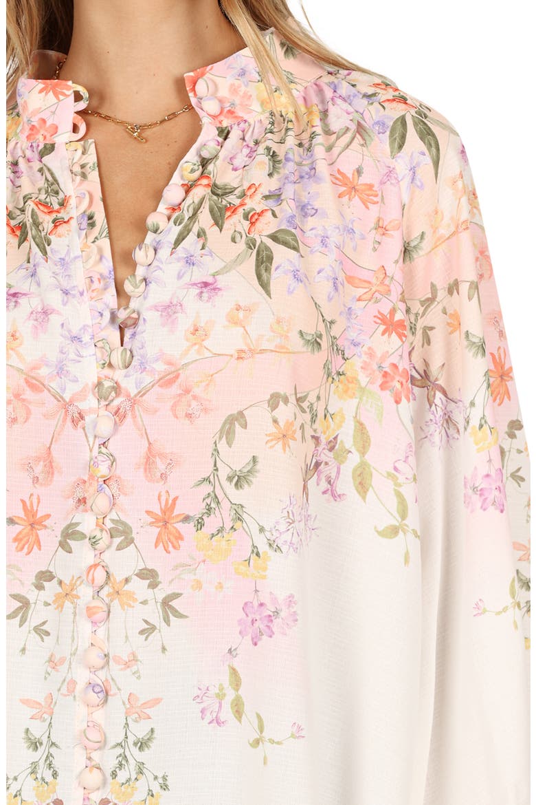 Tiarna Floral Print Shirt, Alternate, color, WHITE FLORAL