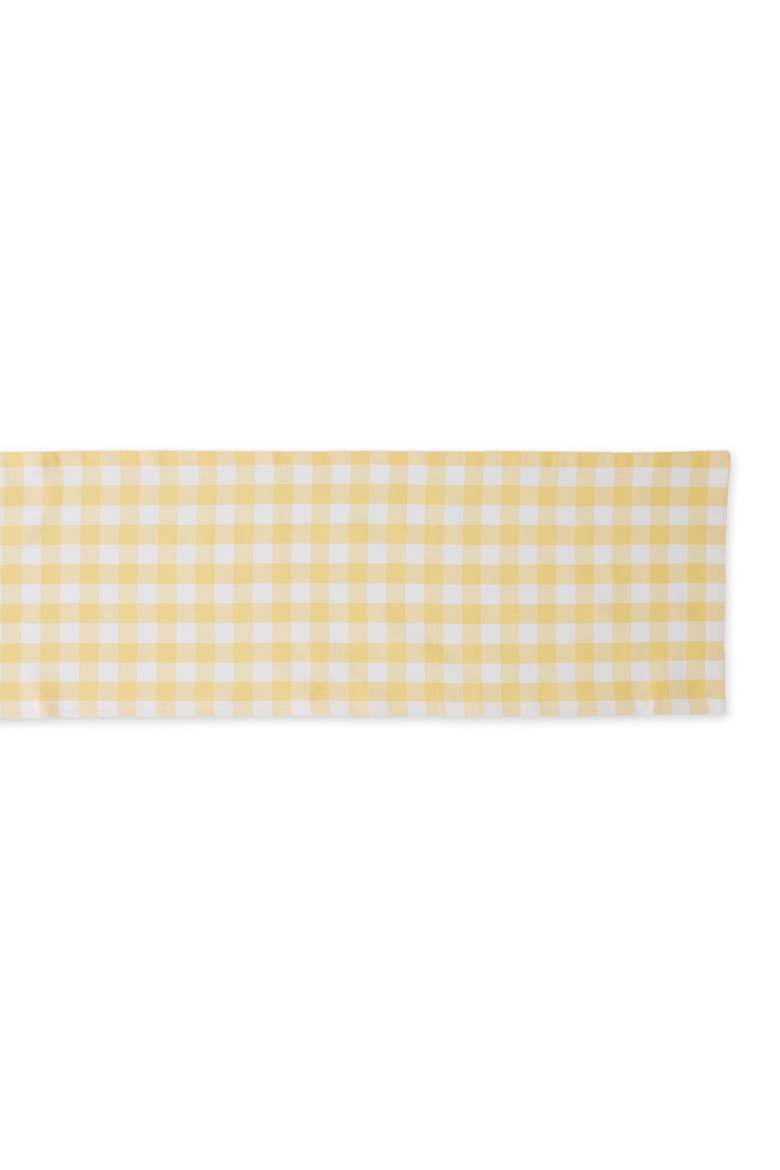 Yellow/White Checkers Table Runner, Alternate, color, Yellow