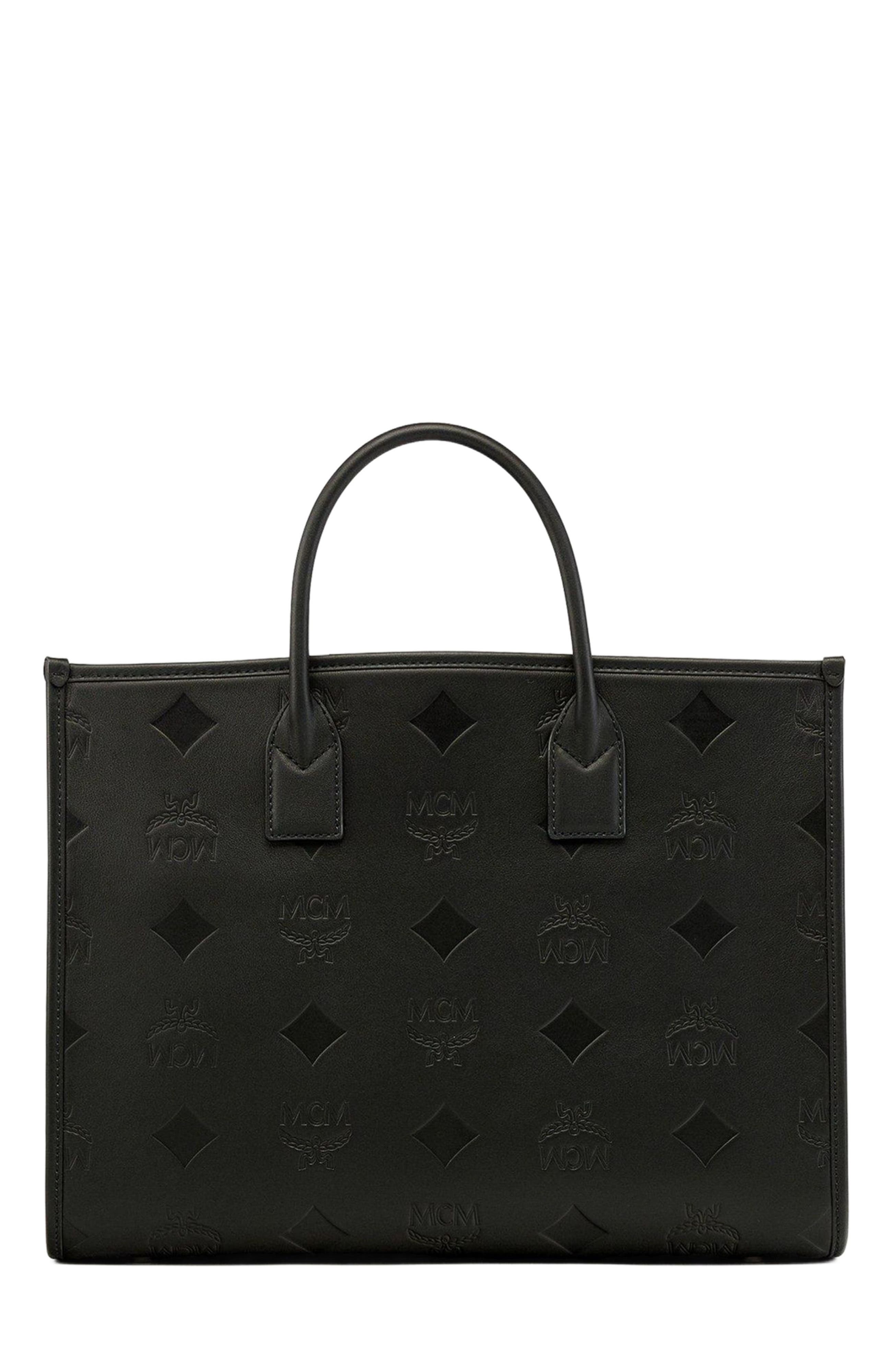 MCM München Tote in Maxi Monogram Leather, Alternate, color, 