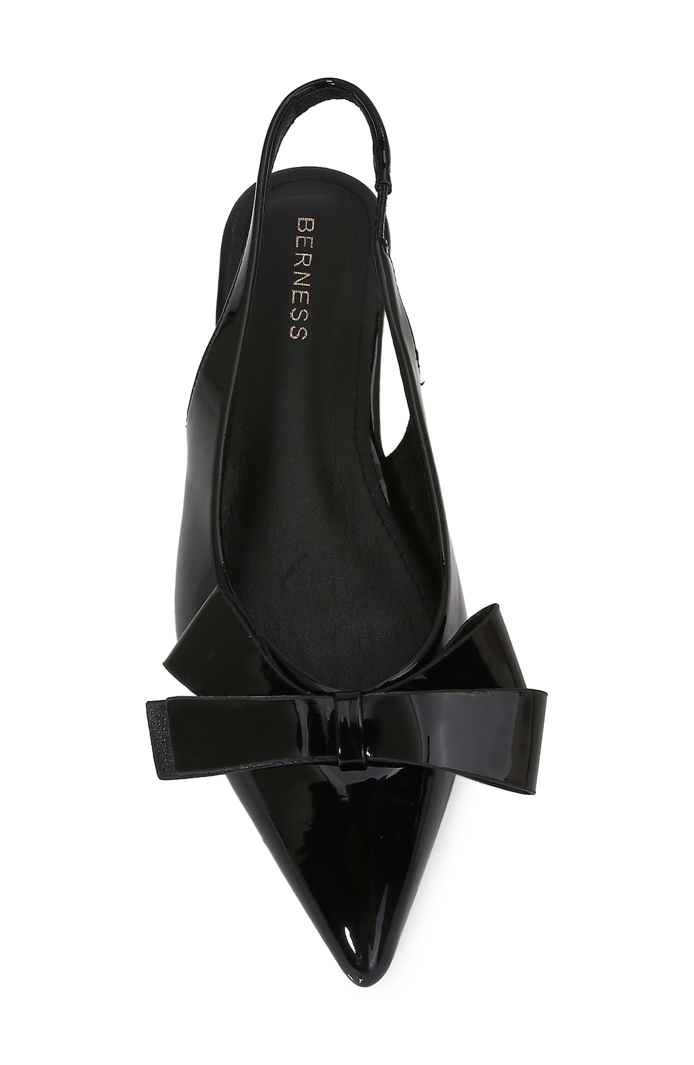 BERNESS Bow Slingback Flat, Alternate, color, Black