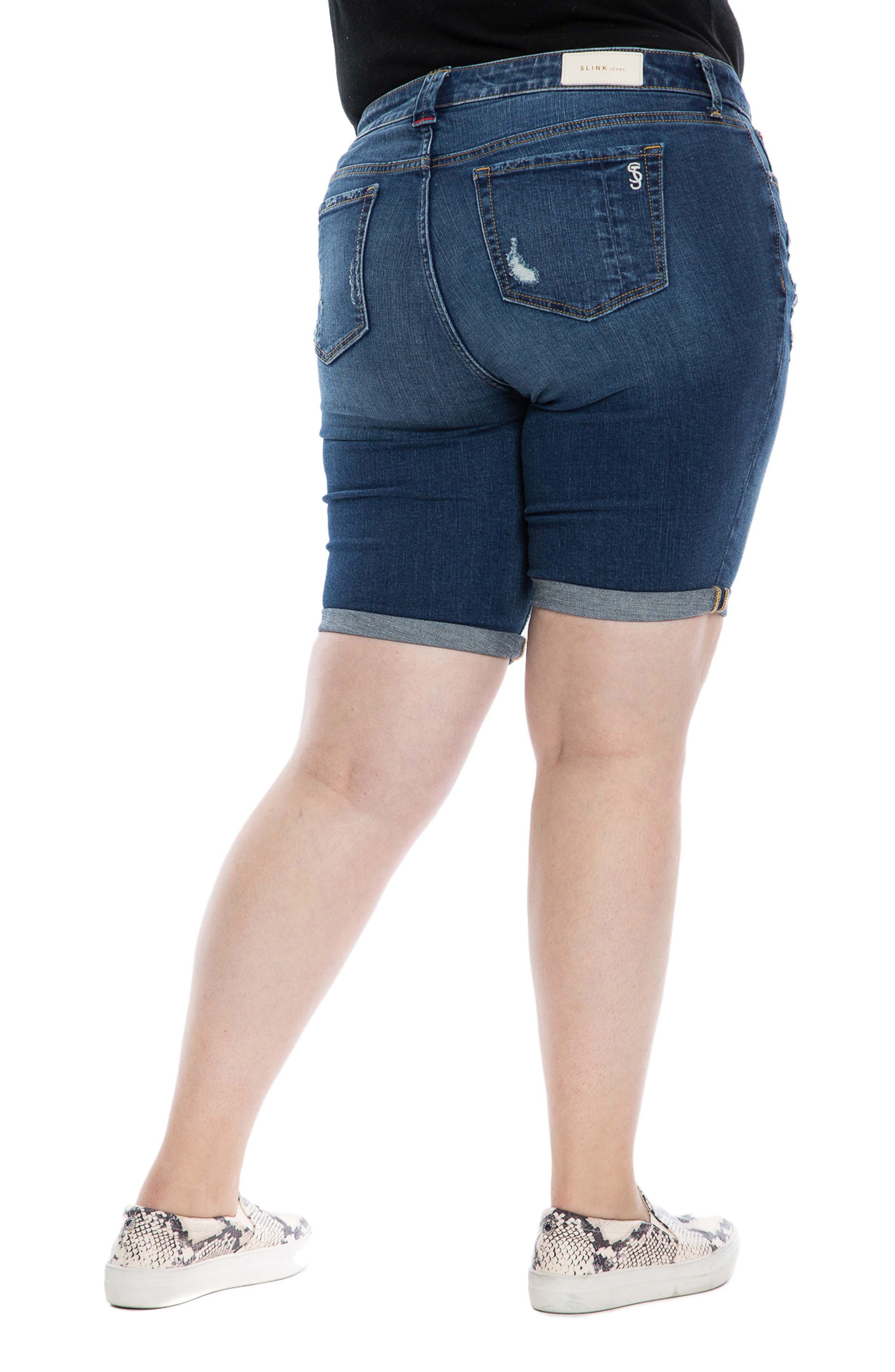 Distressed Bermuda Denim Shorts - image 2