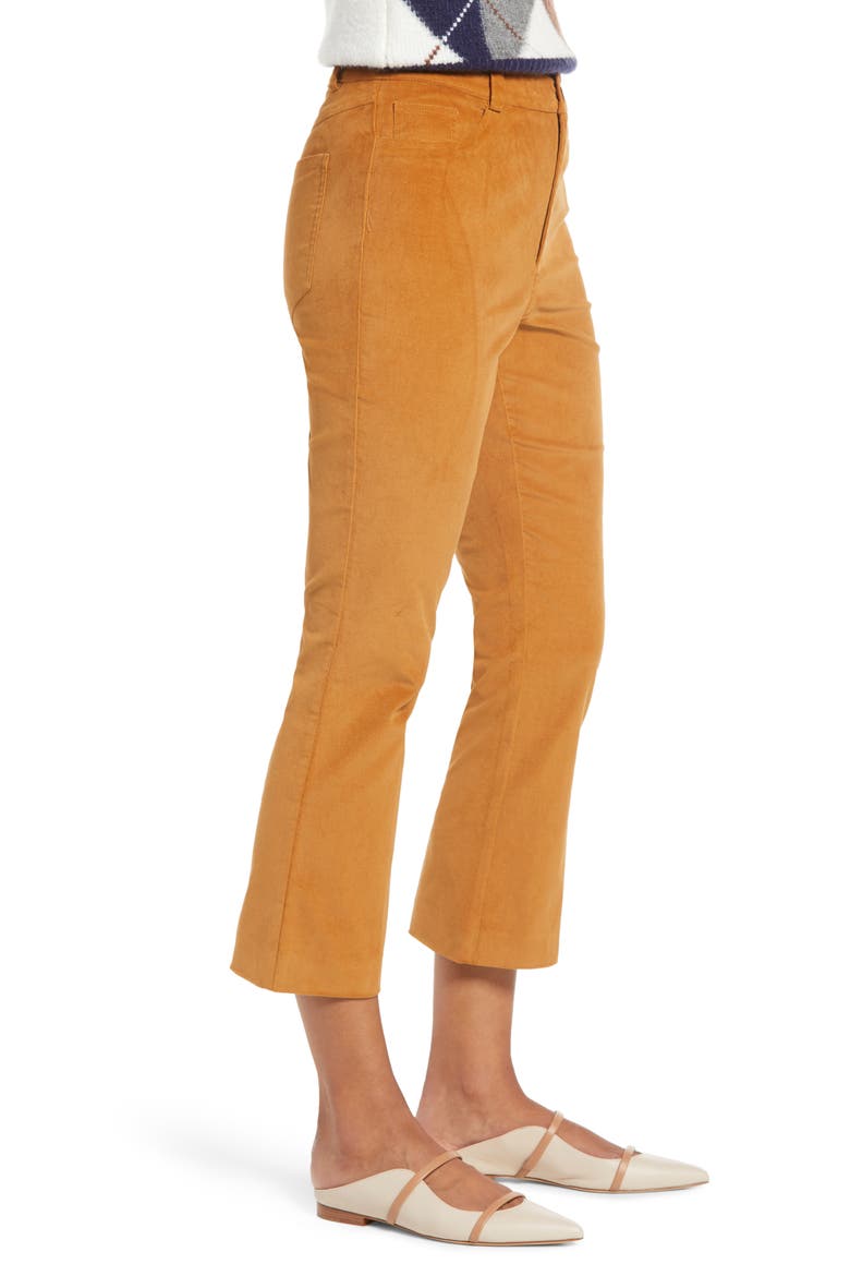 x Atlantic-Pacific Velveteen Kick Flare Pants, Alternate, color, TAN SUGAR