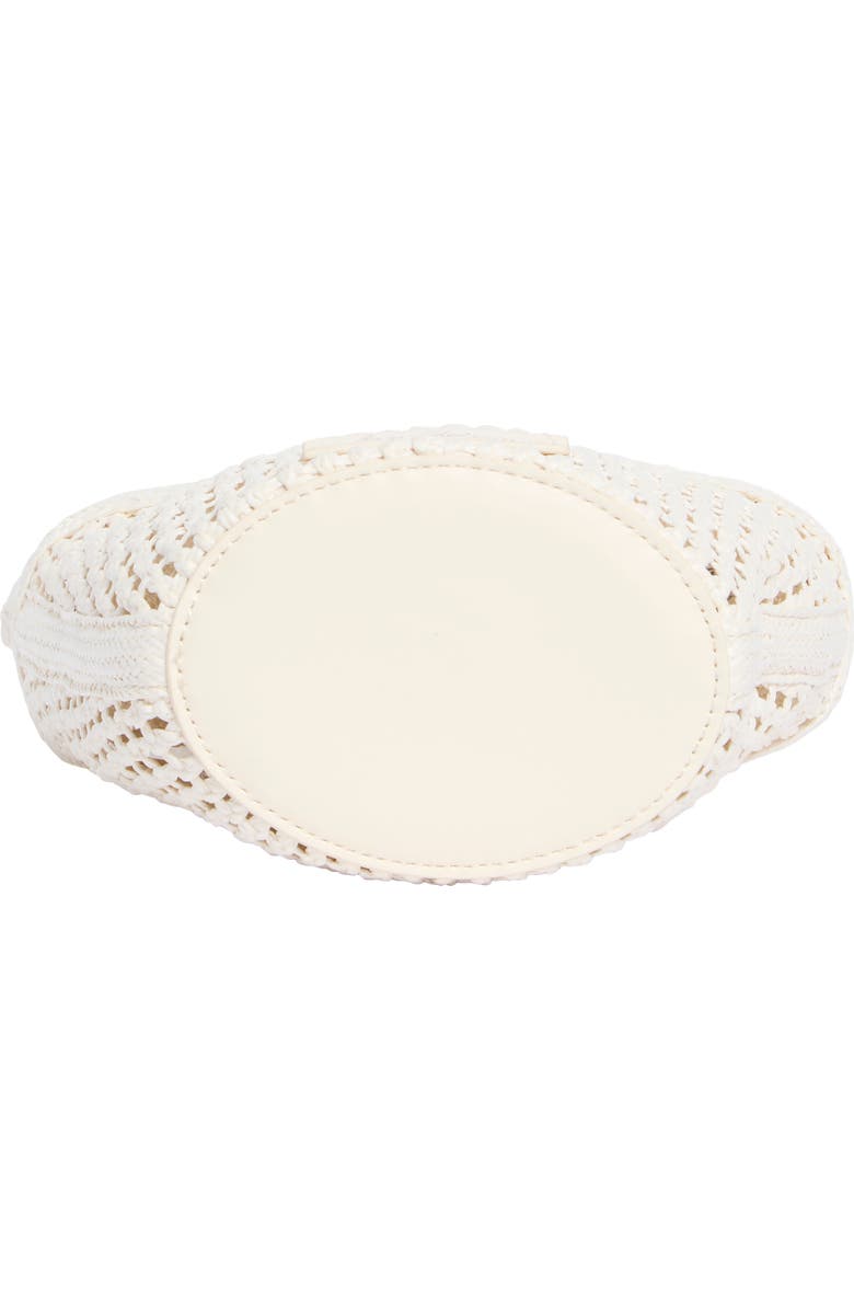 Sam Edelman Marcie Open Weave Small Bucket Crossbody Bag, Alternate, color, Ivory