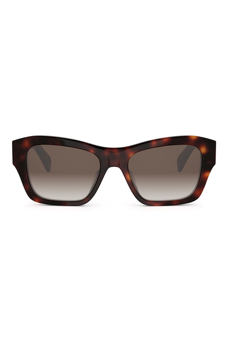 Triomphe 54mm Butterfly Sunglasses, Main, color, DARK HAVANA / GRADIENT BROWN