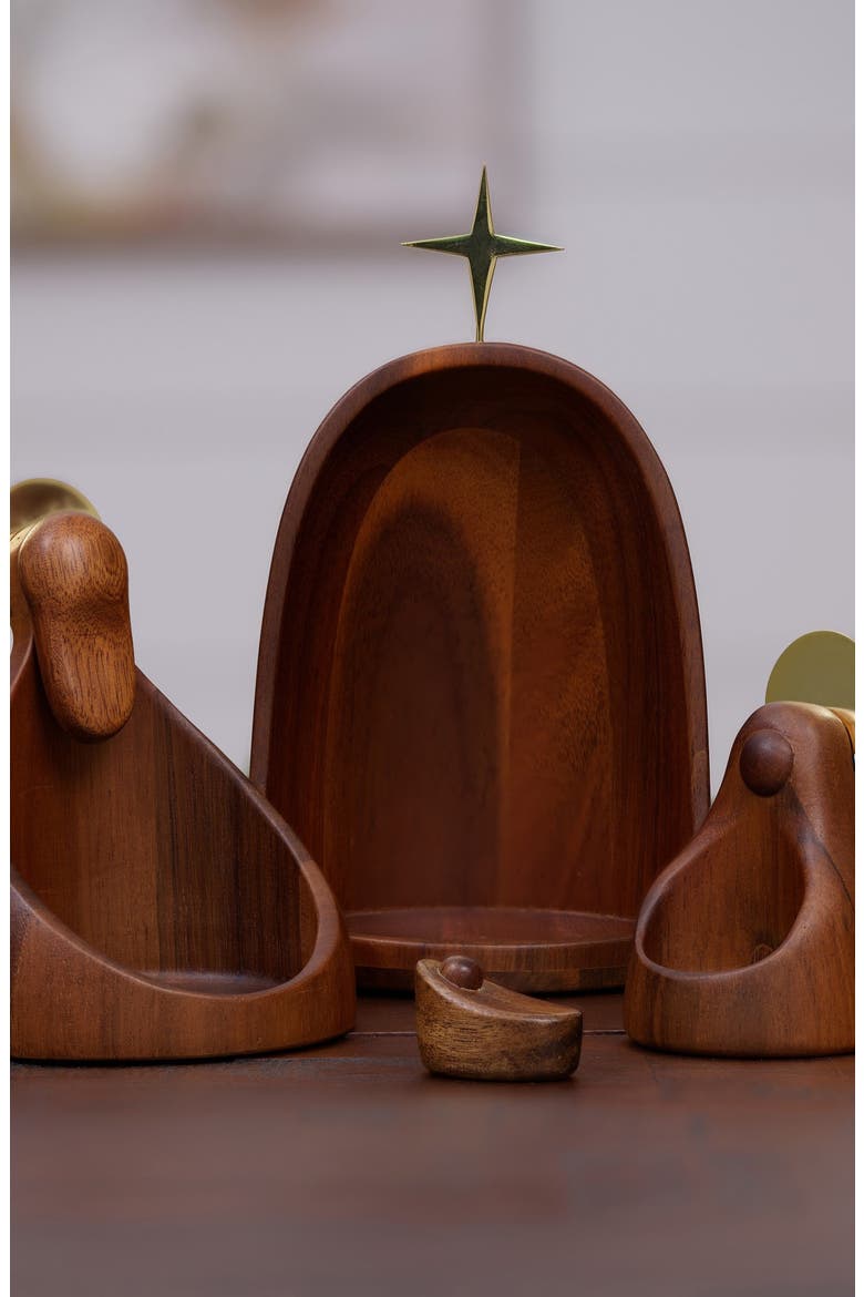Nesting Nativity Scene, Alternate, color, BROWN