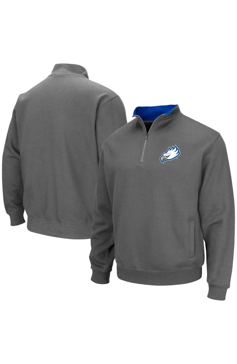 COLOSSEUM Men's Colosseum Charcoal Florida Gulf Coast Eagles Tortugas Quarter-Zip Sweatshirt, Main, color, 