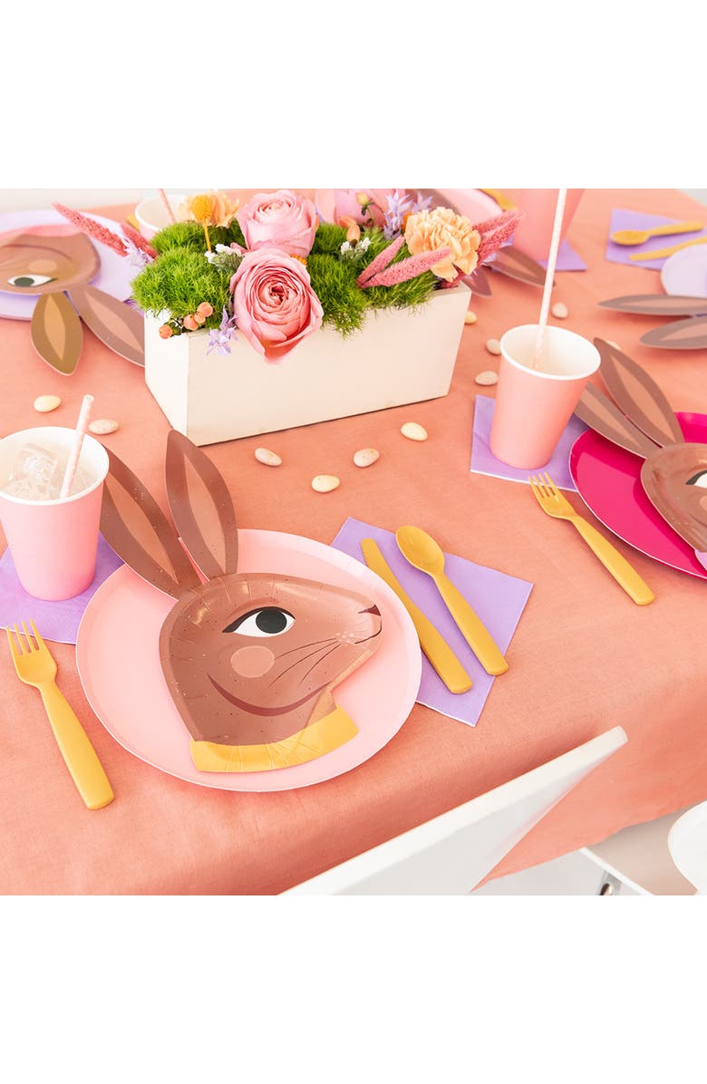 Jollity & Co Chocolate Bunny Dinner Plates, Alternate, color, Brown