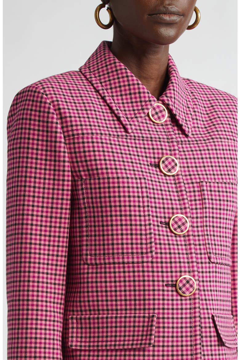 Mini Plaid Tweed Crop Jacket, Alternate, color, WILD ORCHID MULTI