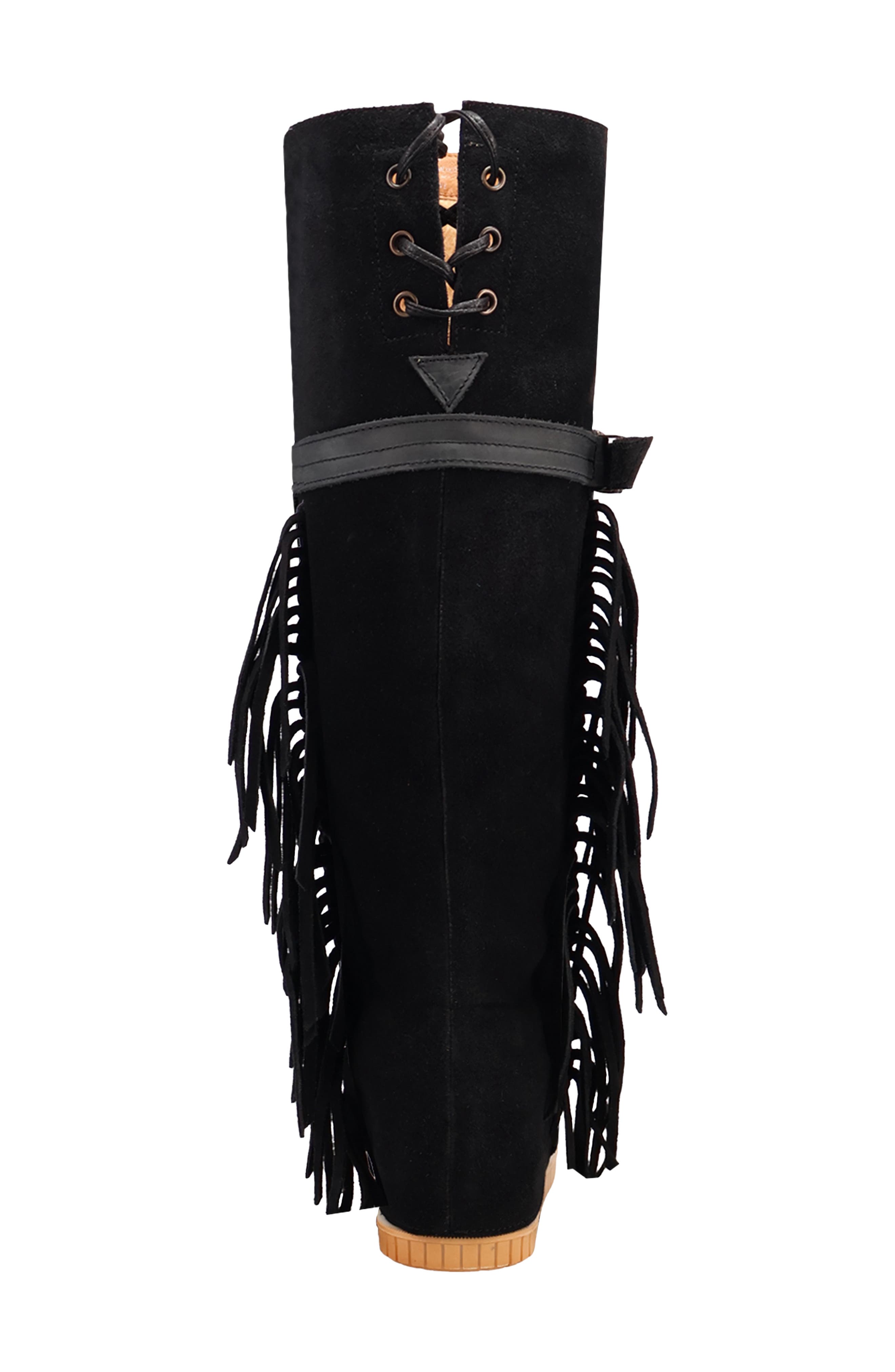 Dingo Fringe Moc Toe Boot, Alternate, color, 