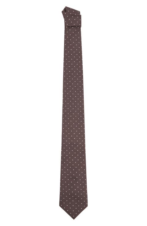 Polka Dot Silk Blend Tie