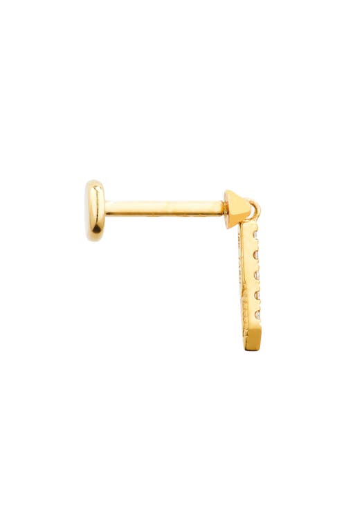 MARIA TASH MARIA TASH DIAMOND ETERNITY SINGLE BAR CHARM STUD EARRING