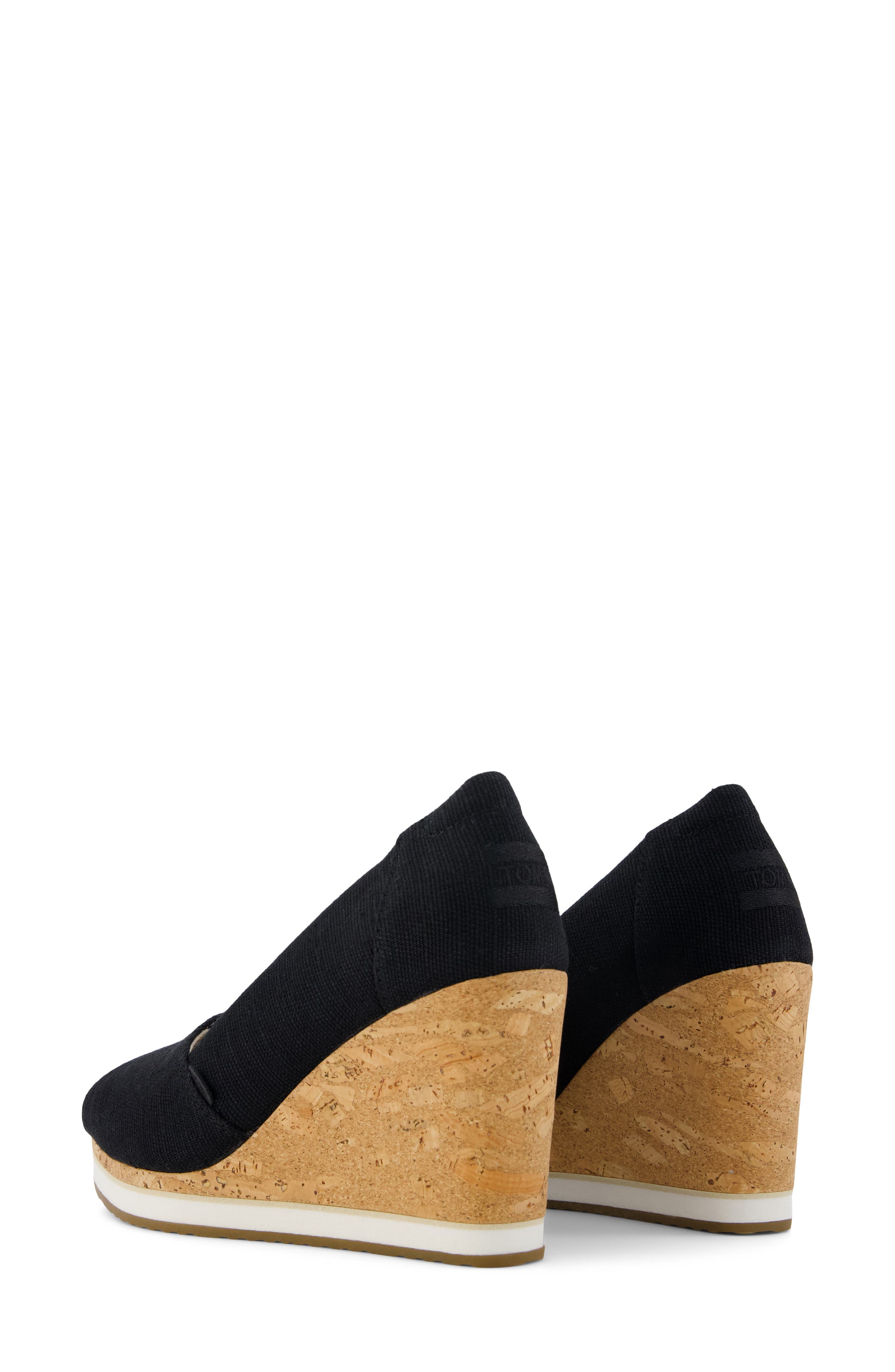 TOMS Essential Wedge Pump, Alternate, color, Black