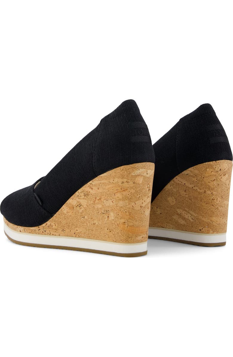 TOMS Essential Wedge Pump, Alternate, color, Black