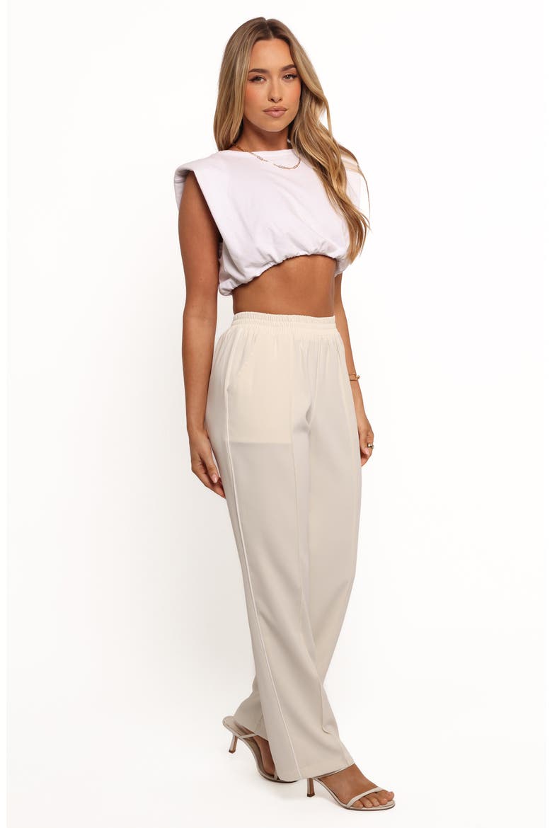 Roben Pintuck Pleat Straight Leg Pants, Alternate, color, WHITE CREAM