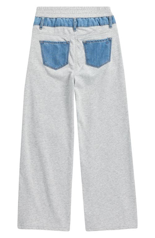 Tractr Kids' Pull-on Terry & Denim Drawstring Pants