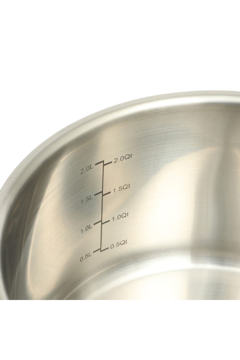 2 Quart Stainless Steel Saucepan With Lid in Silver, Alternate, color, Silver