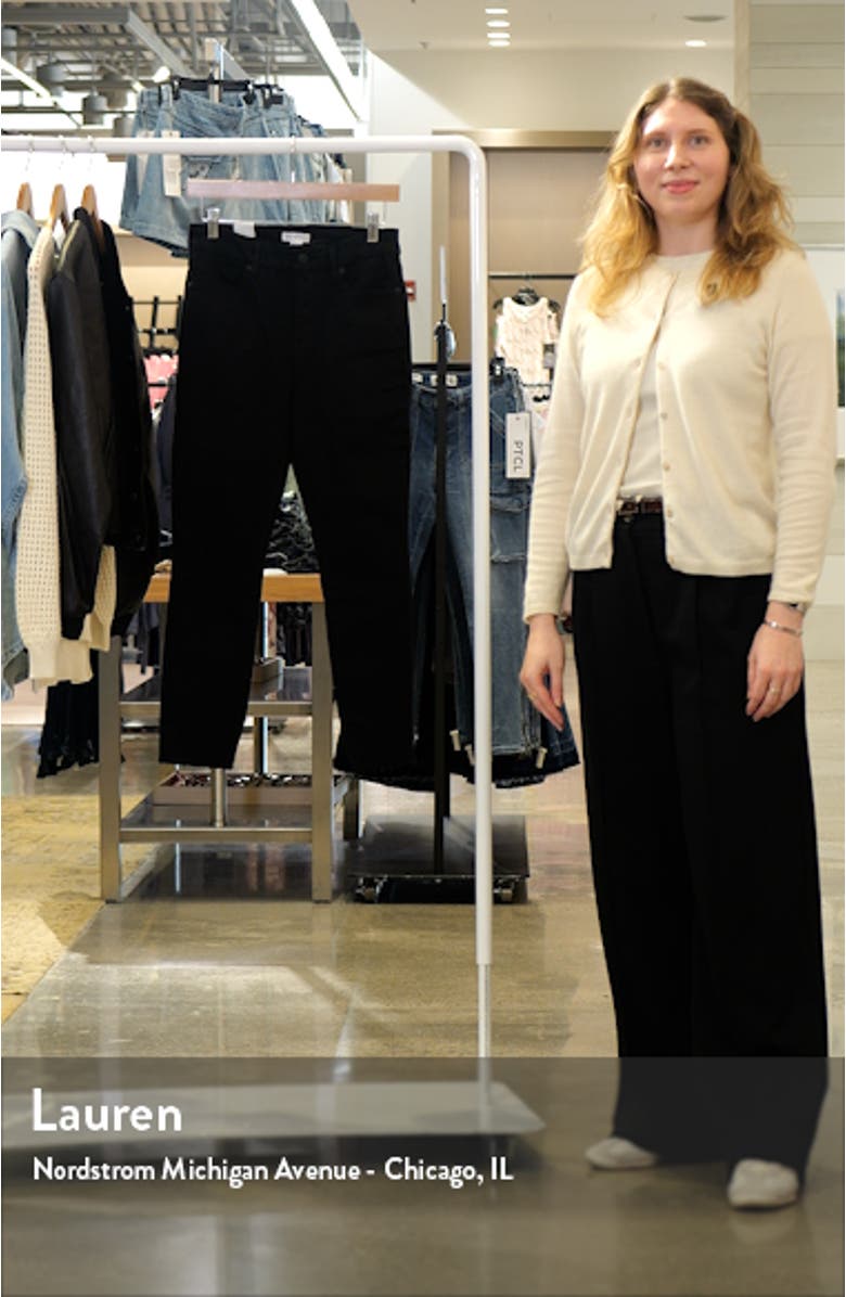 Good Petite Raw Hem Mid Rise Skinny Jeans, sales video thumbnail