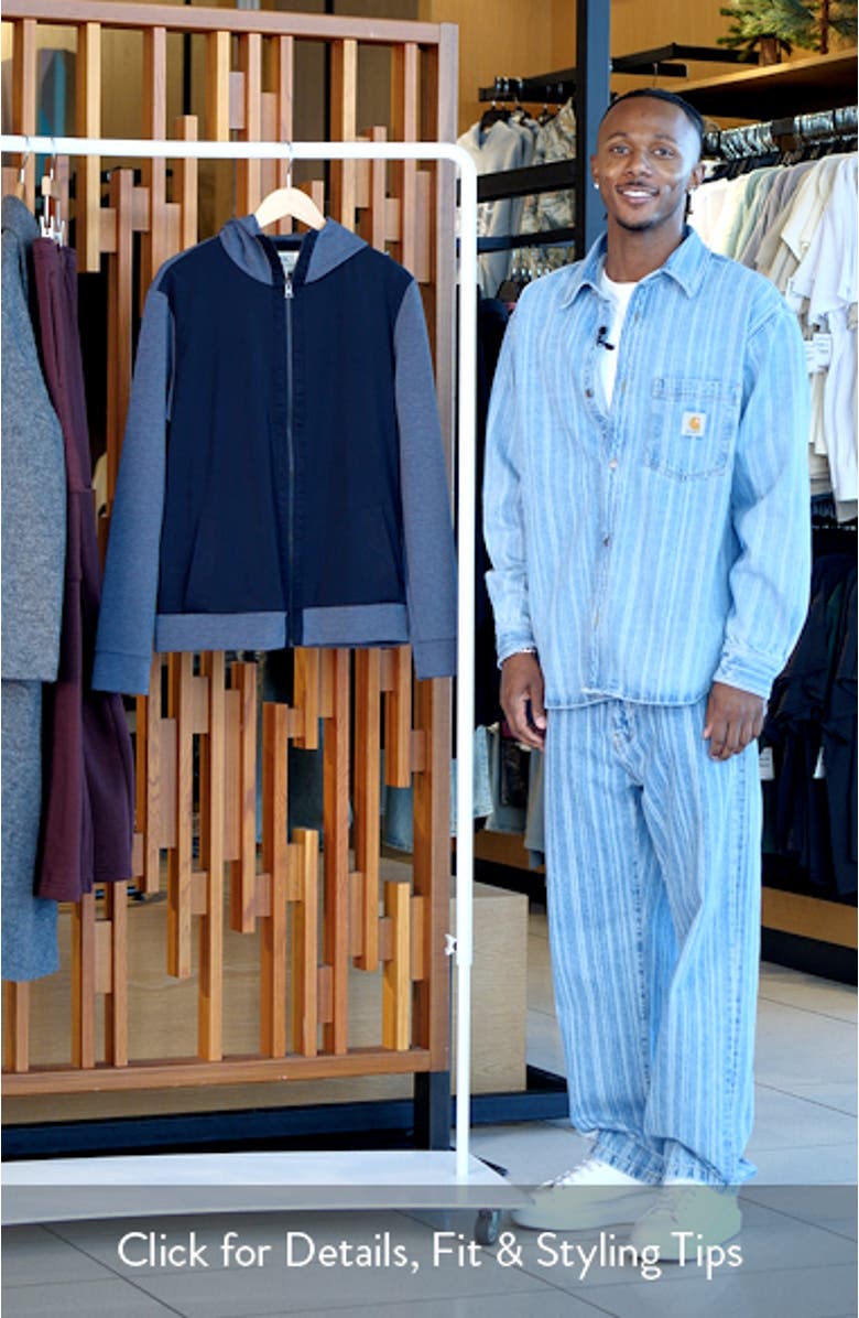 Slim Fit Colorblock Zip-Up Hoodie, sales video thumbnail