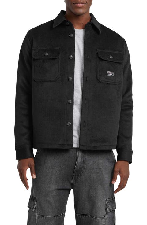 Button-Up Fleece Shirt Jacket