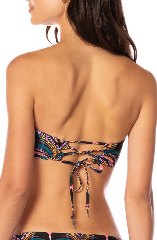Maaji Palm Grove Bryn Reversible Bikini Top In Black
