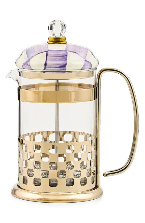 Violet Check French Press