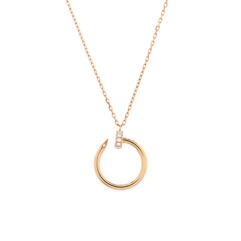 Juste un Clou Pendant Necklace 18K Rose Gold with Diamonds
