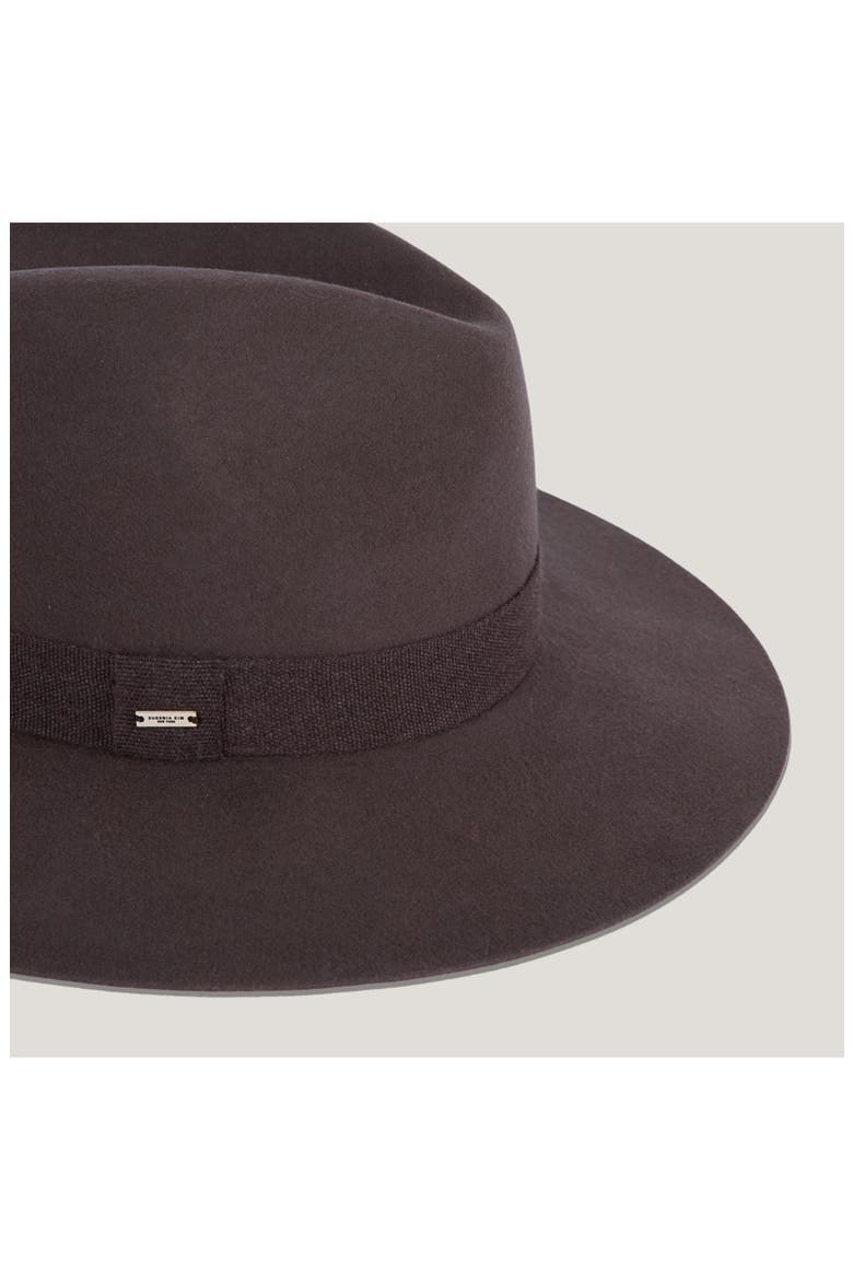 Georgina Wool & Cashmere Fedora, Alternate, color, CHOCOLATE