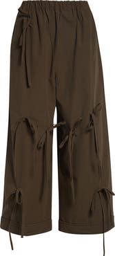 renaissance renaissance Bunny Bow Detail Cotton Wide Leg Pants