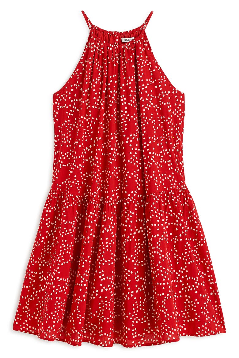 Drop-Waist Minidress, Main, color, FESTIVAL RED