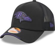 New Era Men's New Era Black Baltimore Ravens 2026 Sideline Apex 9FORTY Adjustable Trucker Hat