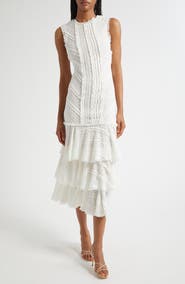 Cinq à Sept Maceio Stretch Lace Tiered Maxi Dress