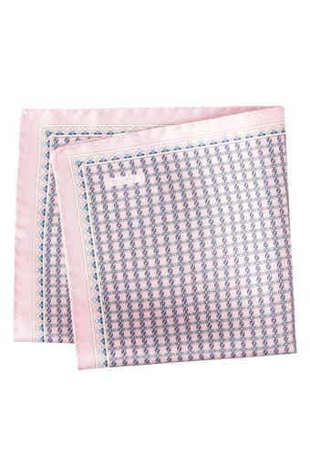 Interlock Print Silk Twill Pocket Square