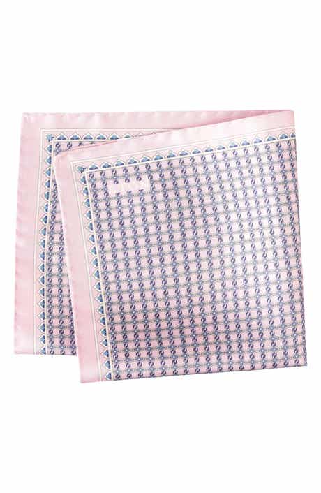 Interlock Print Silk Twill Pocket Square