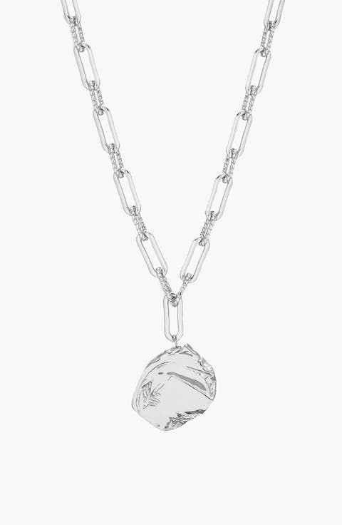 Maxi Mao Pendant Necklace in Silver