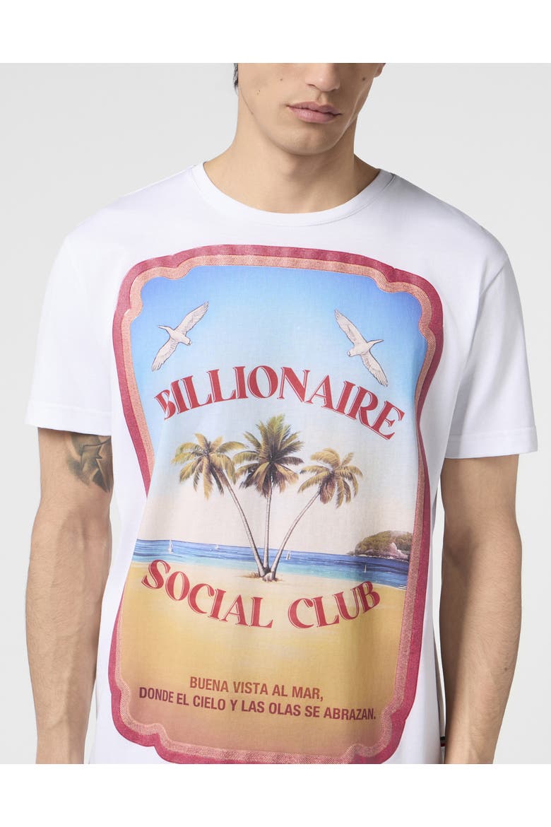 Round-Neck T-Shirt Social Club Men, Alternate, color, white